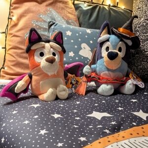 Adorable Bluey & Bingo Halloween Plush Duo Bundle Limited Edition Fan Merchandis